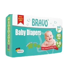 حفاضات برافو مقاس 3 40 ق
